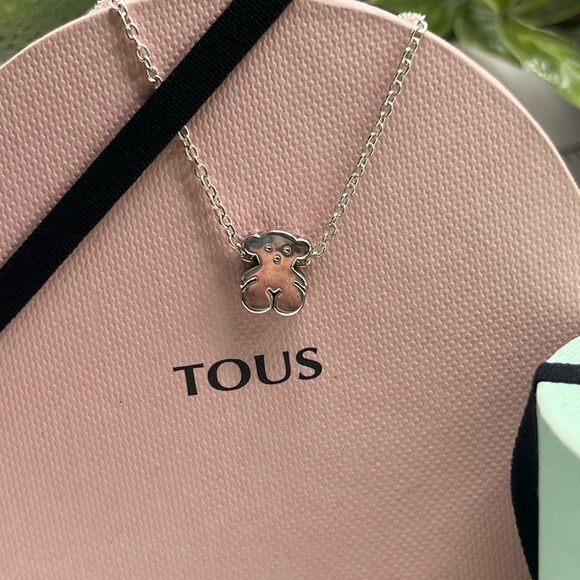 925 Silver Tous Mesh Bear Bangle and Bear Necklace Set - Picture 8 of 9